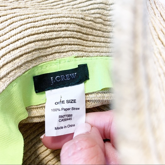 J Crew Paper Straw Beach Pool Vacation Hat - Picture 3 of 4